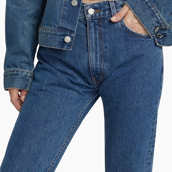 Re/Done Thr MEL High Rise Straight Leg Blue Jeans 27 - Picture 1 of 11